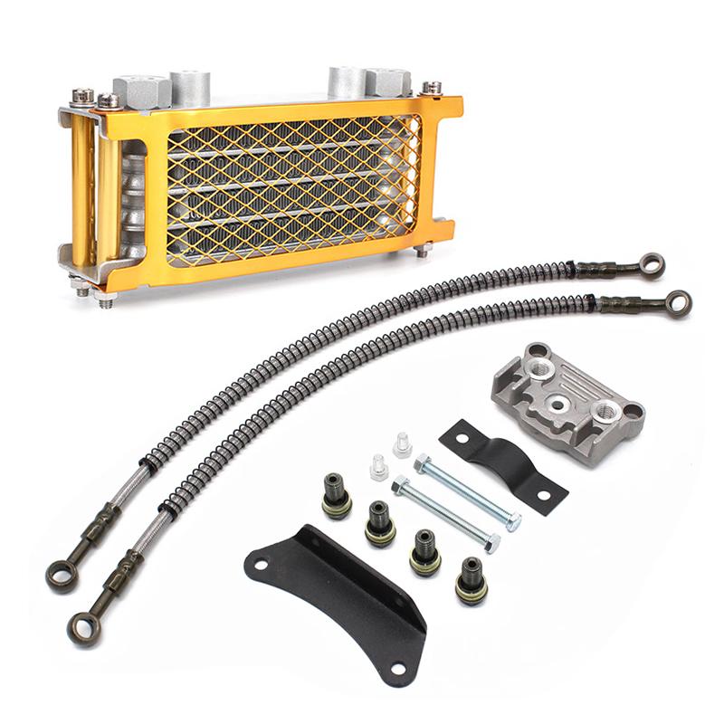 Motorcycle Radiator Oil Cooler Set Oil Cooling For 50 70 90 110 125 140cc  Monkey Bike DAX Pocket Bike ATV Motocross Dirt Bike