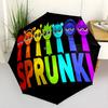 Colorful Characters Circle Outdoor Automatic Umbrella Compact & Durable 8-Rib Design Sturdy Construction for Outdoor Daily Use Compact Folding Umbrell