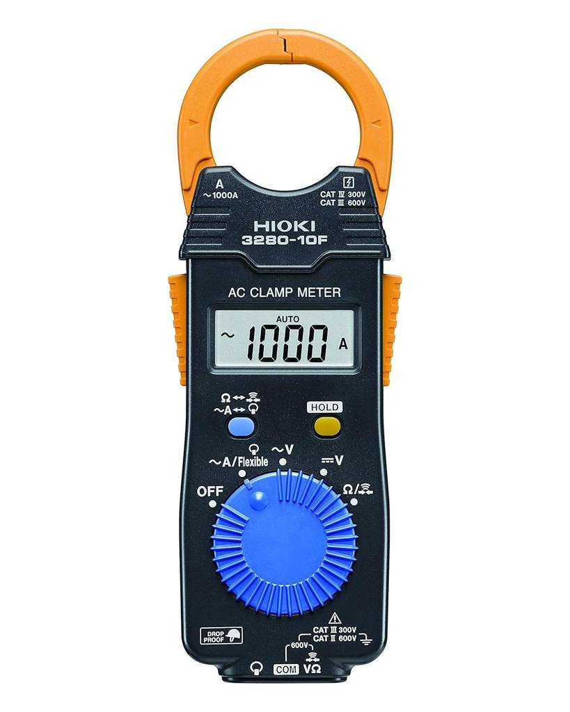 Hioki AC-tangmeter Strømgjennomsnittsverditester DMM Laget i Japan Test Bæreveske inkludert 3280-10F [AC 1000A] Ledninger, [Produkt]