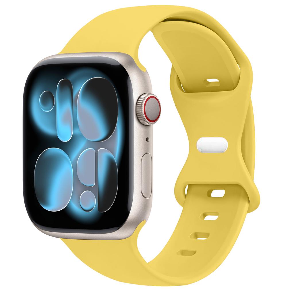 Sport Silicone Strap For Apple Watch Bands 40mm 44mm 46mm 45mm 41mm 49 42mm Correa Bracelet iWatch series 10 11 9 8 7 ultra 3 SE