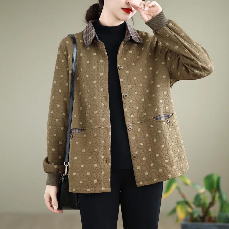 Spring Autumn    Outerwear Jacket Mom Middle-aged Women Elderly Women  Open Cardigan Thin