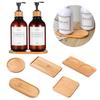 Natural Bamboo Wooden Organizer Tray Oval Rectangular Shape for Bathroom Counter Storage Jewelry and Skincare Display