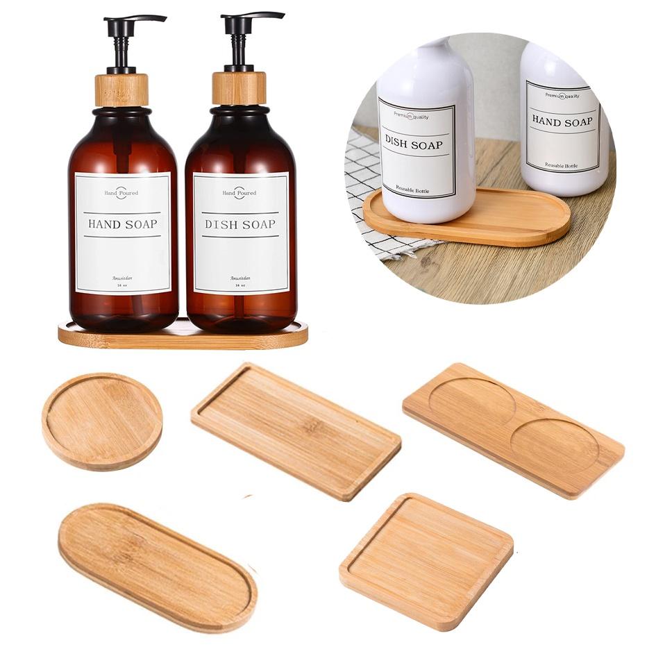 Natural Bamboo Wooden Organizer Tray Oval Rectangular Shape for Bathroom Counter Storage Jewelry and Skincare Display