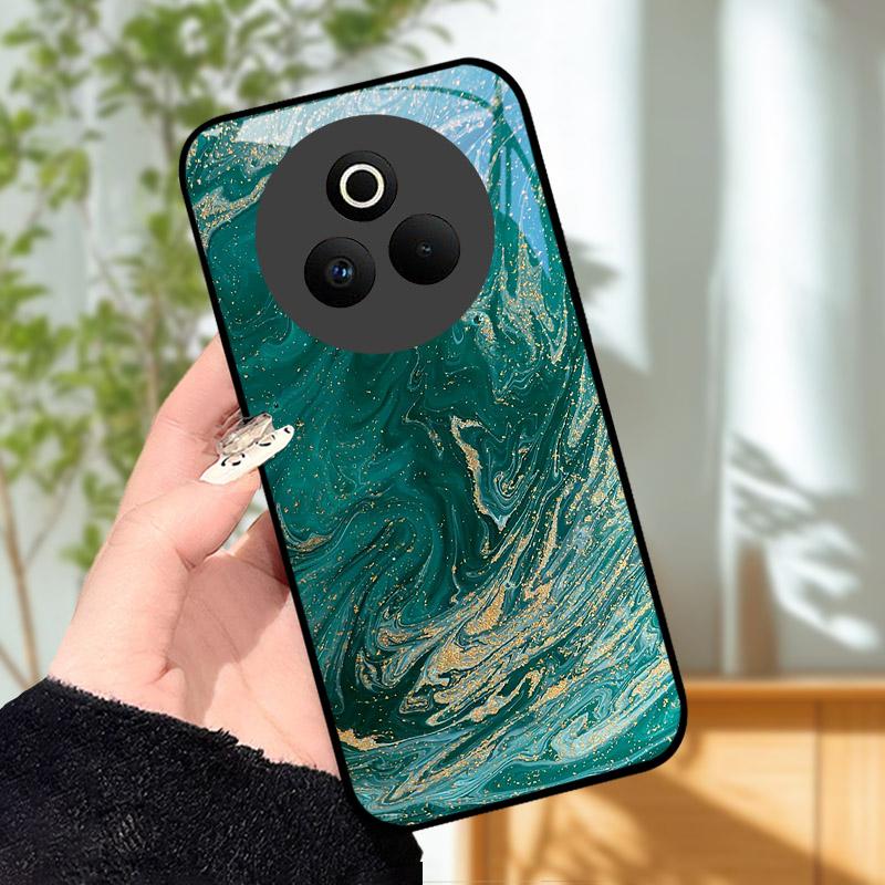 Tempered Glass Phone Case For OPPO Realme P3 Pro 5G Funda Shockproof Hard PC Shell Back Cover For Realme P3Pro RMX5032 Coque