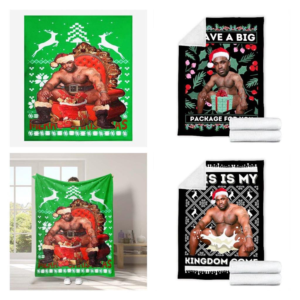 Premium Christmas Barry Wood Meme Blanket Super Soft Flannel Winter Warm Sofa Throw