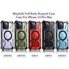 Für iPhone 16 15 14 Plus 13 12 11 Pro Max XR 7 8 Armor Rugged für MagSafe Magnetische Telefonhülle mit Ringhalter-Ständer