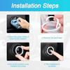 AUKEPO Car Shiny Crystal Rhinestone Engine Start Ring Decal,2 Pack Car Button Start Button Cover/Sticker,Key Ignition Knob Shiny Ring,Shiny Car