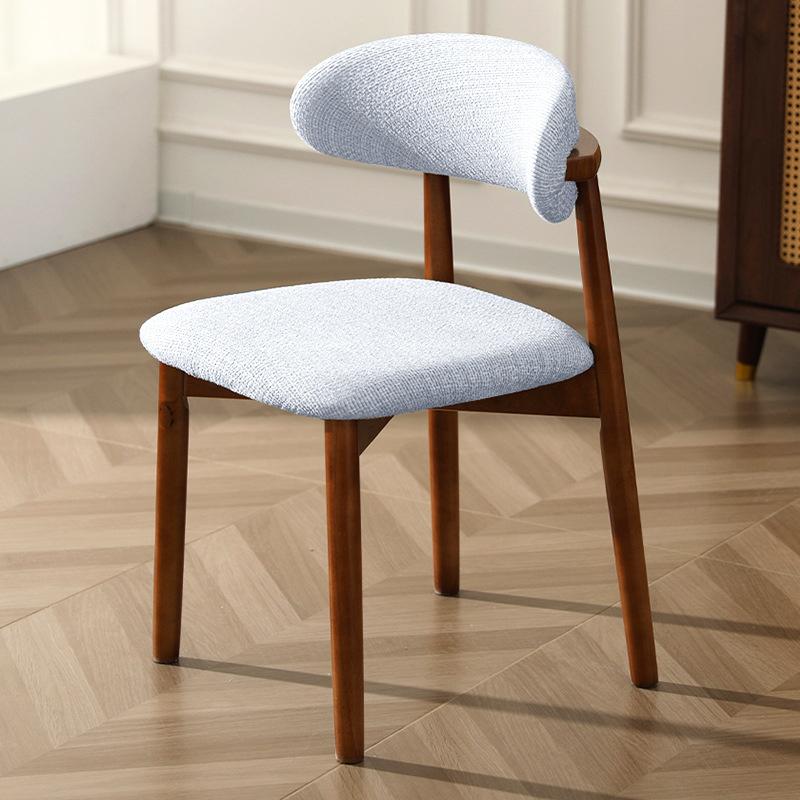 1pc Jacquard Office Chair Backrest Seat Covers Solid Wood Dining Chair Cover Elastic Seat Cover For Restaurant Dining Room