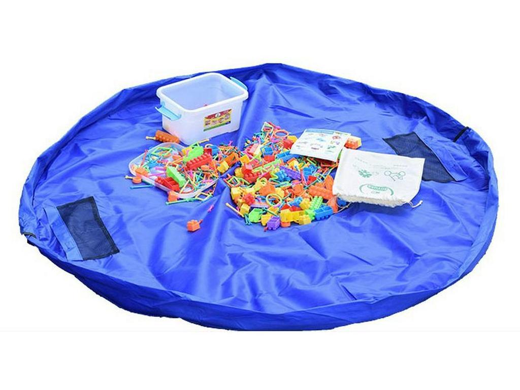 Drawstring Baby Toy Storage Bag – Quick Organize Mat for Building Blocks & Travel