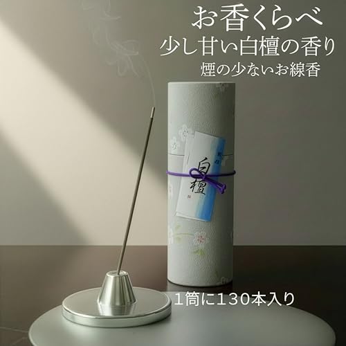 [Mit einer Tragetasche geliefert] Zwei Arten von Räucherwerk zum Vergleich (Sandelholz- und Agarholzduft) in einer hochwertigen Paulownia-Holzbox. Raucharm.