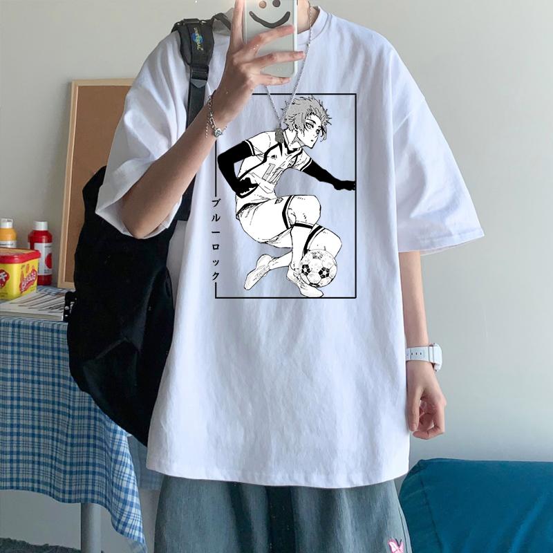 BLUE LOCK Seishiro Nagi Tshirts for Women Men Anime Manga Printed Korean Style Fashion Top Tees Short Sleeve T Shirts