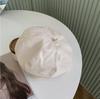 Girl Pu Leather Beret French Artist Warm Wool Winter Beanie Hat Retro Vintage Plain Beret Solid Color Elegant Ladies Winter Hat