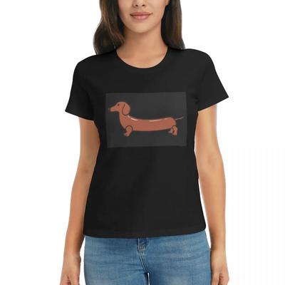 Women TShirt Sausage Dog Puppy Funny Dachshund Summer Short Sleeve Tees ONeck Cotton T Shirts Clothes Tops Streetwear