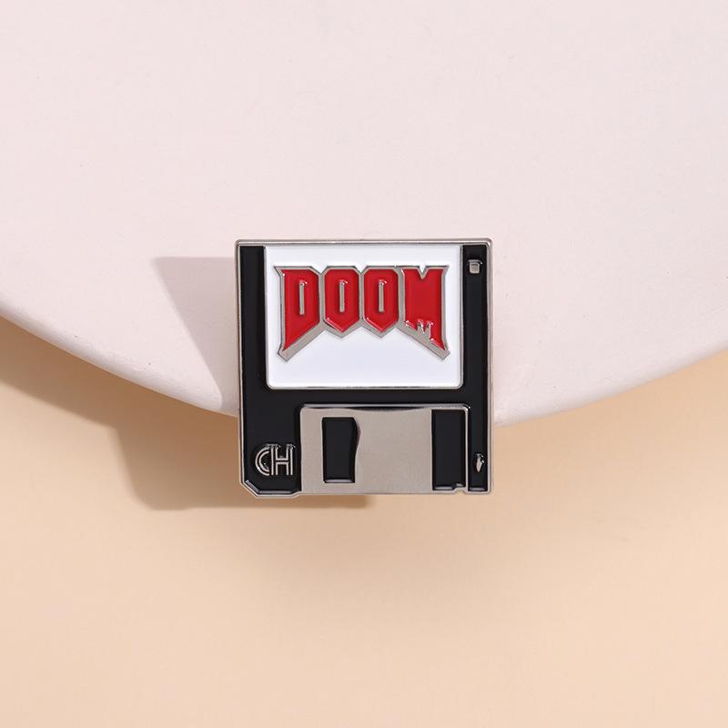 Anime Character Charming Metal Brooch With Elegant Letter Design For Personalized Accessories