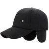 ZHENYUEQI Men's Winter Woolen Ear-flap Baseball Cap
