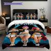 Vibrant Artistry Colorful Characters Unite Three-piece set(1 * duvet cover + 2 * pillowcase, without core)Bedding set Christmas birthday gift