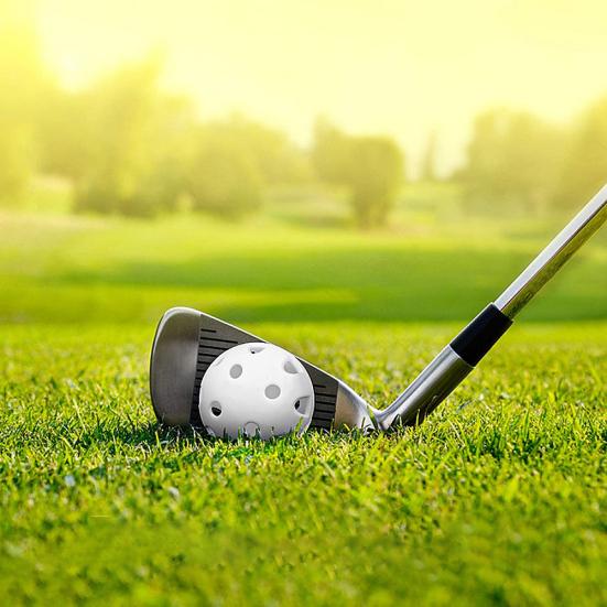 12/50Pcs 41mm 26 Holes Hollow Golf Sports Indoor Training Practice Plastic Ball