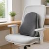 Memory Foam Support Cushion | Ergonomic Contoured Shape, Back Cushion, for Light Gray