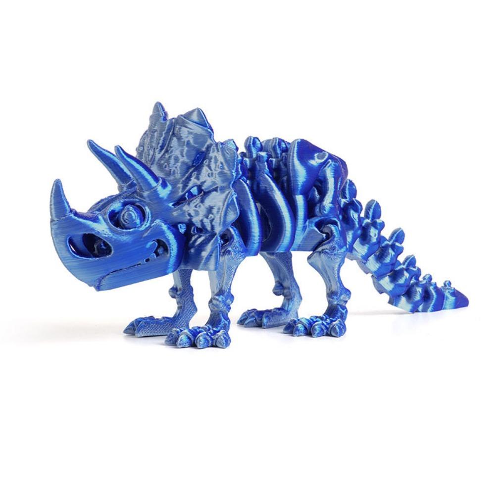 

Crystal 3D Printed Triceratops Candy Color 3D Articulated Dinosaur Toys Landscaping Decoration 22cm-style 8