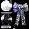 Halloween Stunning Bow Decoration With Glowing Skeleton And Pumpkin Designs For Festive Parties