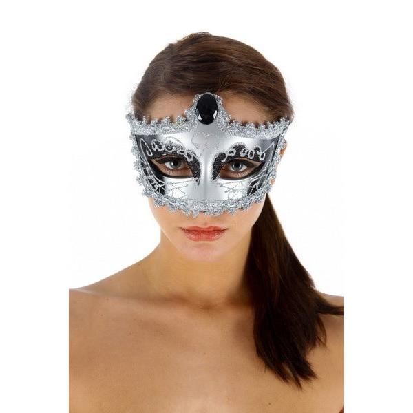 Masque - Nozze Di Figaro - Gris - Garni d'ornement - Bandeau élastique - Mixte