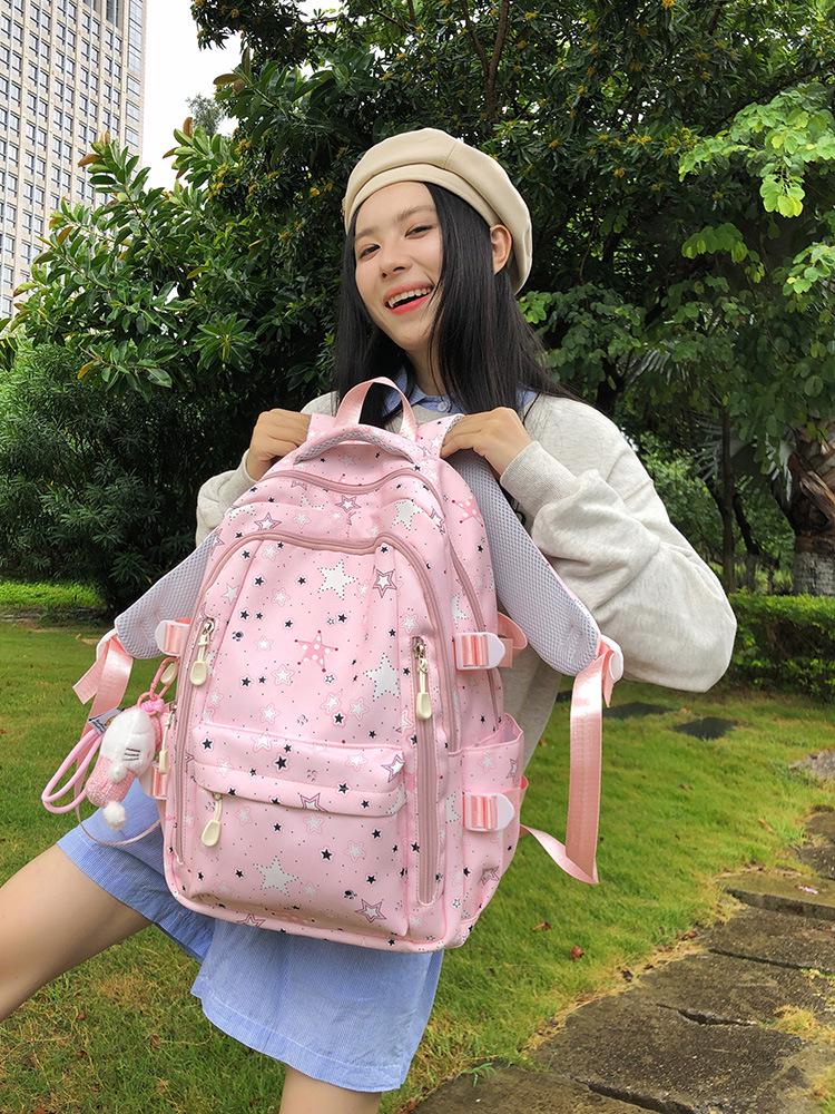 Korean-Style Backpack for Middle School Girls – Stylish Travel, Handbag & Shoulder Bag
