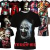 Naujas Siaubo Filmas Terrifier 3D Spausdinti Marškinėliai Vyrams Moterims Madingi Marškinėliai Vaikams Hip Hop'o Trumpomis Rankovėmis Viršutiniai Drabužiai Vyriški Drabužiai Vasara