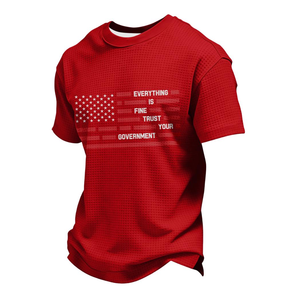 USA Anniversary Men's Casual Letter Print Long-Sleeve Sweatshirt