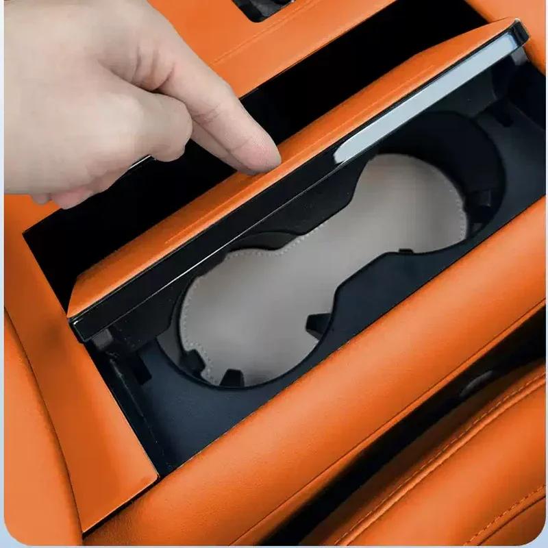 Car Water Cup Holder Wireless Charging Silicone Pad Auto Central Control Window Lift Protector Cover For SERES AITO M7 2023-2025