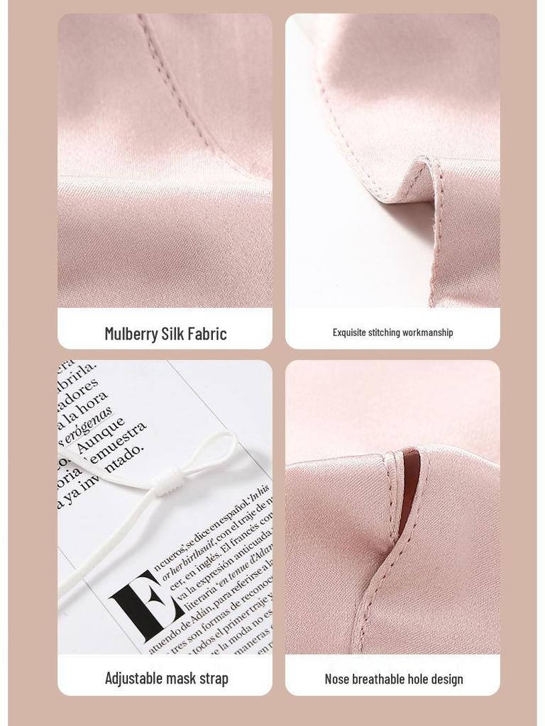 Maska 3D z oddychającego jedwabiu morwowego z ochroną przeciwsłoneczną