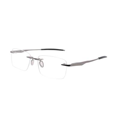 RSINC Rimless Metal Frame/Eyeglass/Spectacle For Men And Women,Matt Finish Gun Black BR-1| RA 8058-1 C7 53-17-140 RA 8058-1 C7 53-17-140