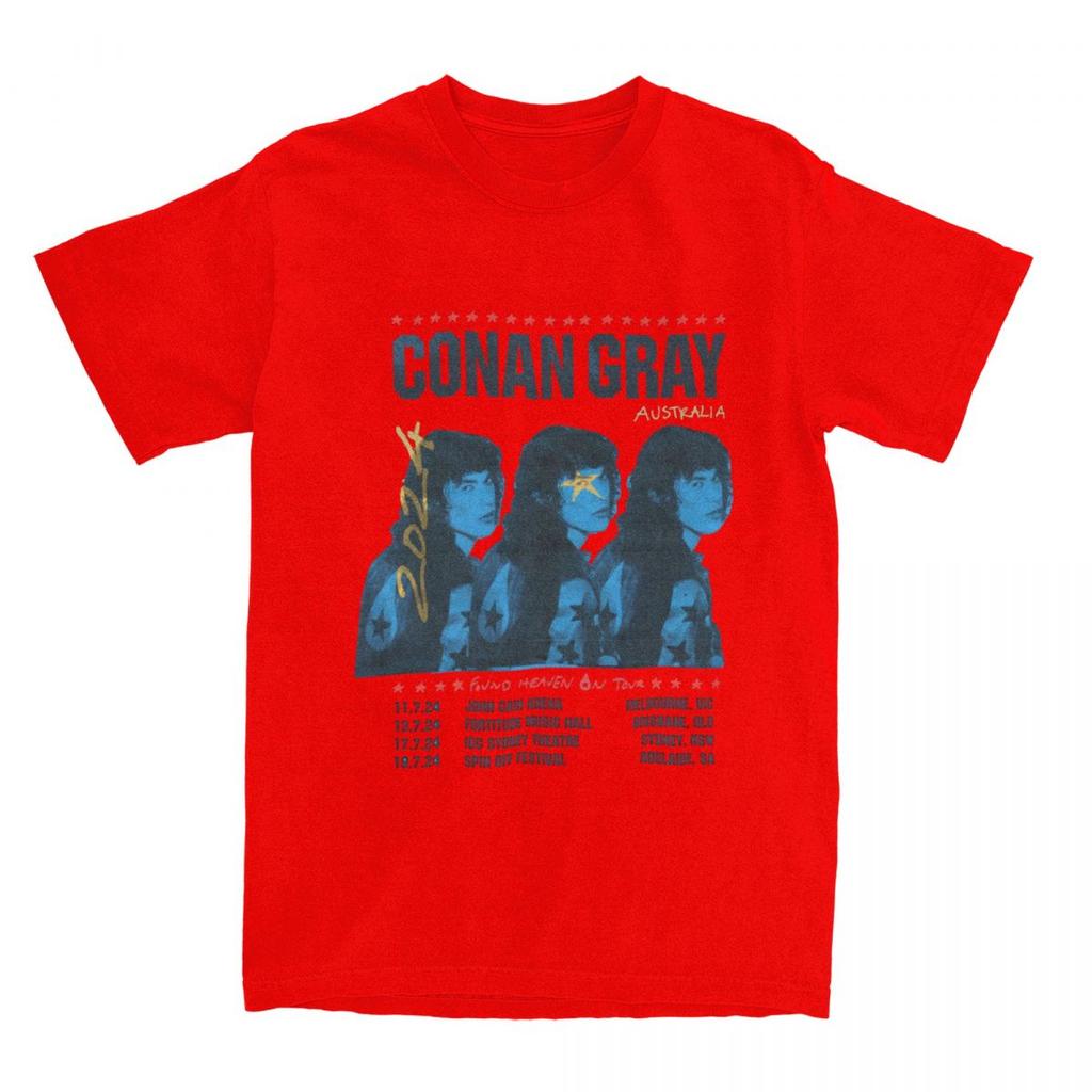 Men's Conan Gray Found Heaven T Shirts 100 Cotton Clothing Summer Short Sleeve T Shirt O Neck Harajuku Tshirt Big Size 5XL 6XL