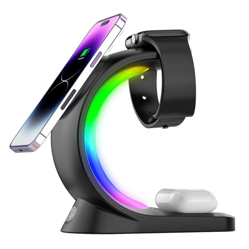 3-in-1 Wireless Charger Stand with Apple MagSafe Compatibility