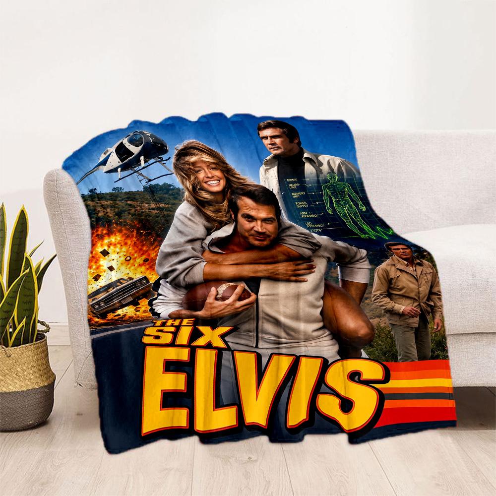 Elvis Presley Performance Blanket Soft Warm Cozy Great for Livingroom Picnics Office Chair Four Seasons Universal Playful Design