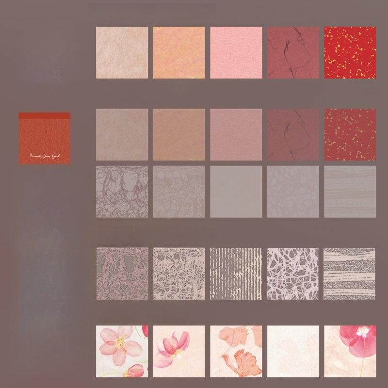 50 Sheets of Sumi Small Book Series Small Bean Book Decoration Base Collage Retro Handbook Handbook Collage Material Card Paper