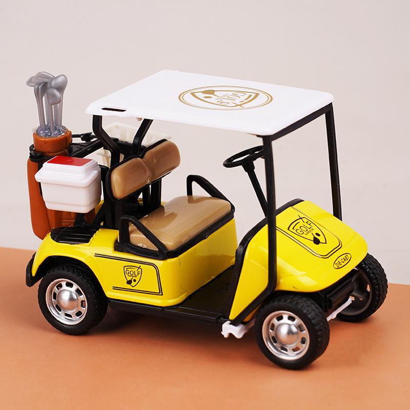 

1:12 кукольных миниатюрных гольф-каров, модель из сплава, инерционная машинка, детские игрушки для ролевых игр, аксессуары для кукольных домов жёлтый