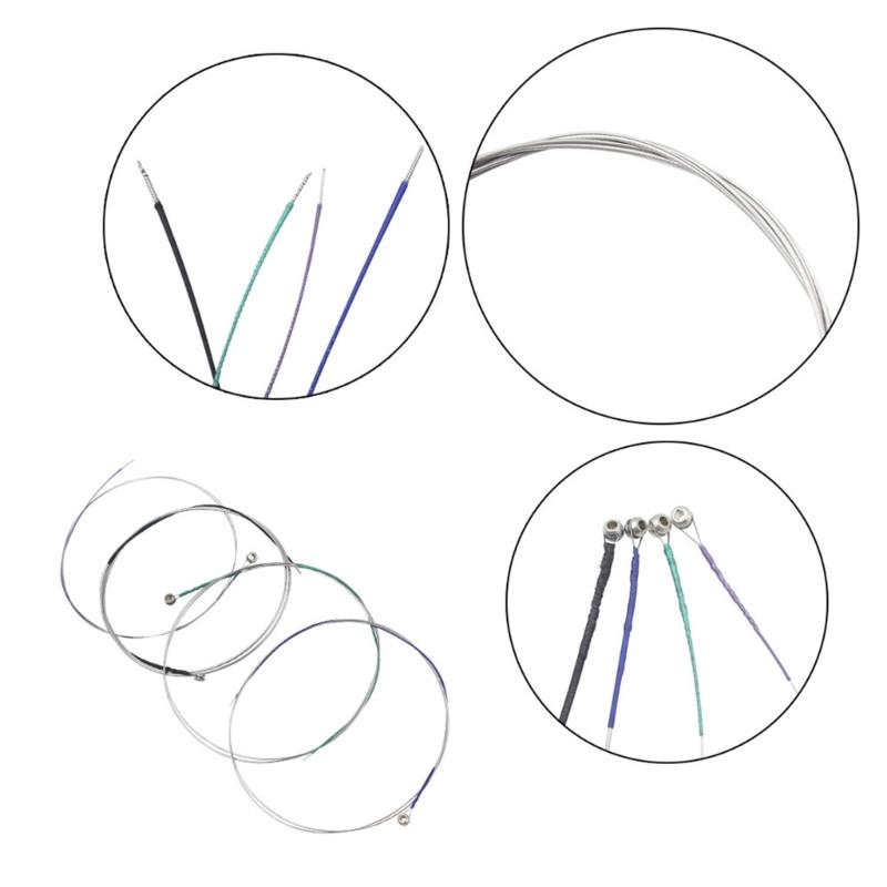Cello Strings Replacement Full Sets with Steel Core Nickel Plated Ball End Nickel Chromium Wound Musical Instrument Part