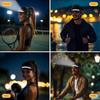 USB Luminous Running Hat Cotton Headscarf Unisex LED Light  Headband  Night Running