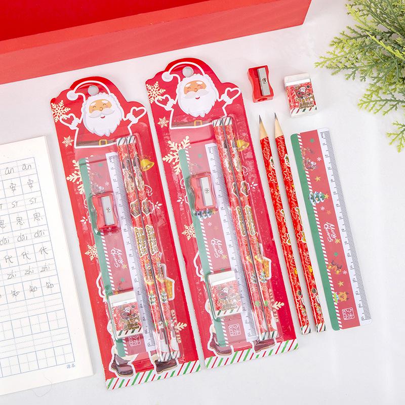 Five-Piece School Stationery Set for Kids: Birthday & Christmas Gift Pencil Set
