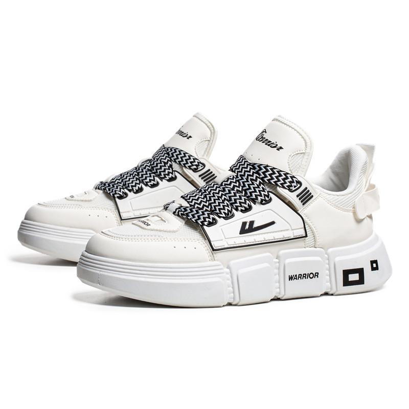 Warrior Retro Fashion Casual Lightweight Slip-Resistant Durable Low-Top Lifestyle Shoes Men Sneaker White WXY(S)-2117C01