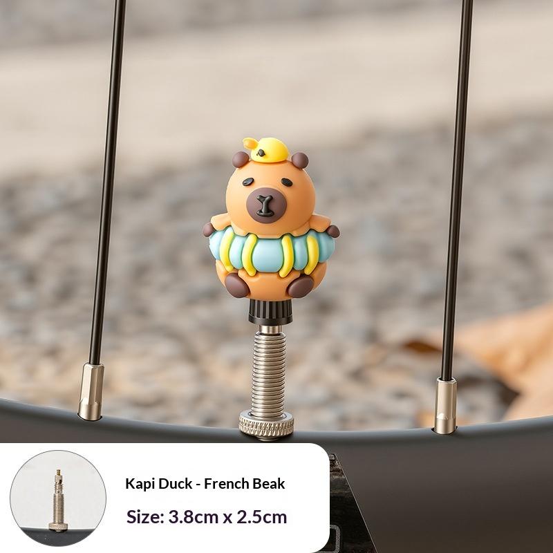 

Cute Cartoon Shape Bicycle Tire Valve Caps Dust Covers for Schrader & Presta Valves, Beautiful Decor for Mountain Bike Road