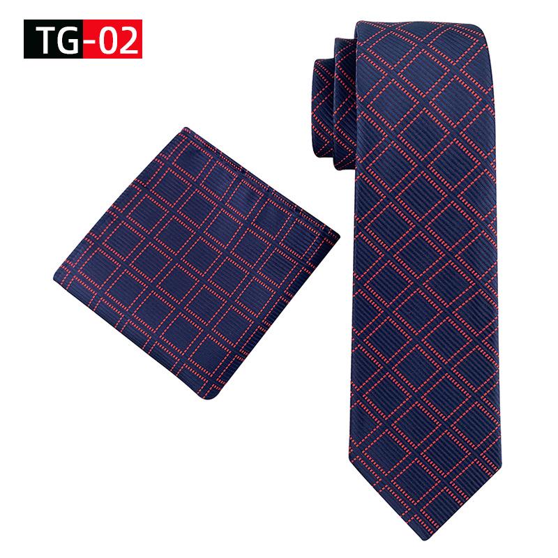 2025 New Elegant British Plaid Men's Tie and Pocket Square Set