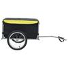 VidaXL Remorque de bicyclette Noir et jaune 65 kg