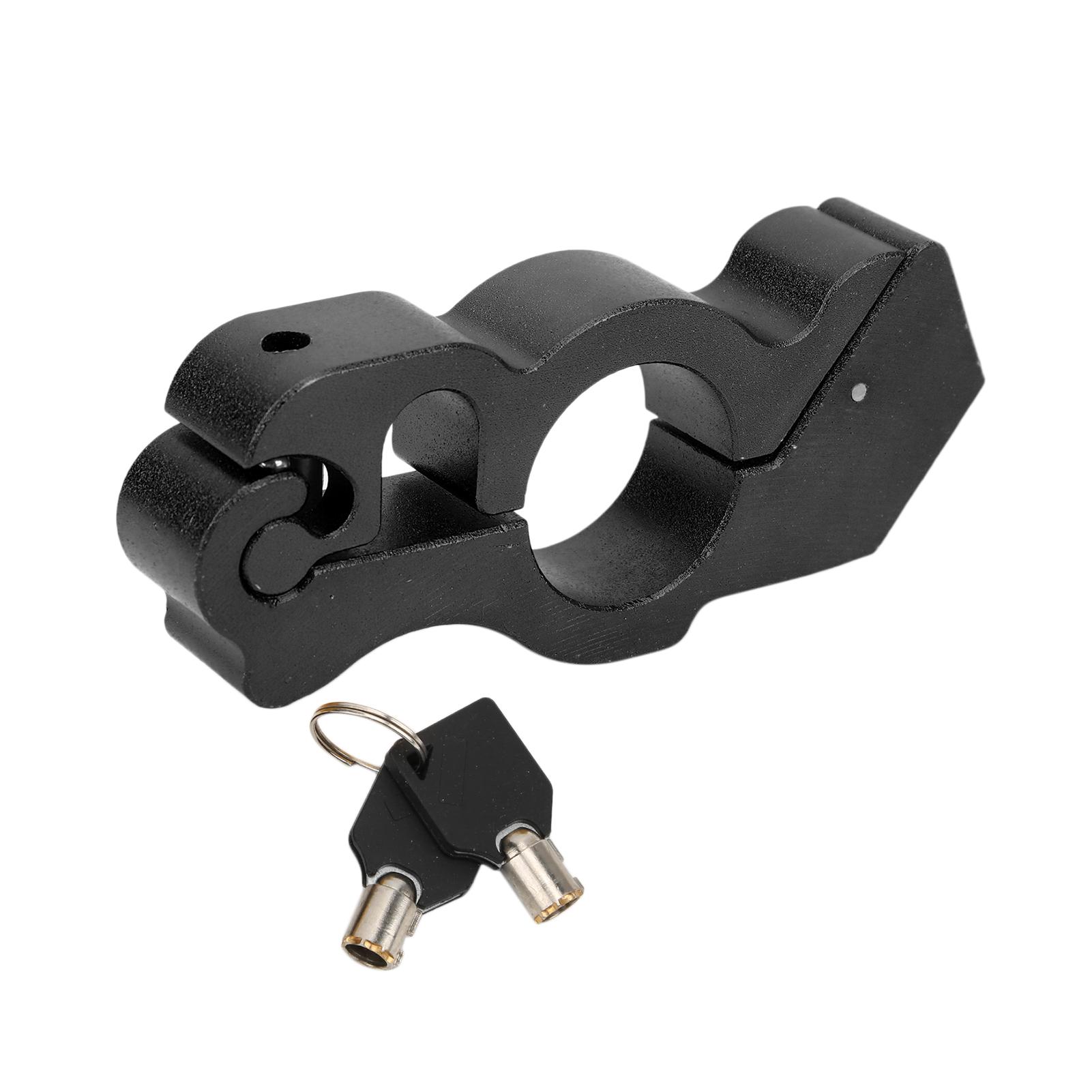 Замок для мотоцикла Рукоятка руля Алюминиевый Защитный Замок на руль для безопасности торможения Черный