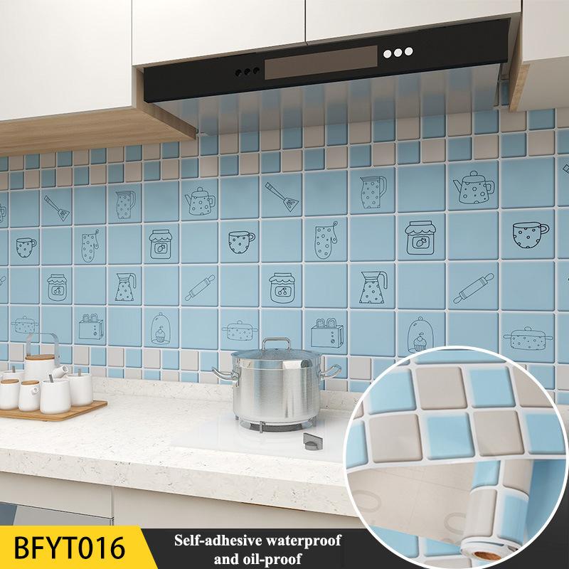 Naklejki Ścienne Kuchenne Odporne na Olej i Wodoodporne PCV Folia Aluminiowa Blat Kuchenki Szafka Samoprzylepna Tapeta do Dekoracji Domu