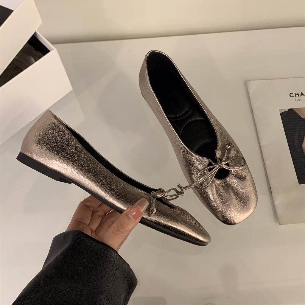 Flat-bottomed French Gentle Evening Shoes Women's Shoes 2025 New Spring Soft-soled Versatile Grandma Shoes with Skirts