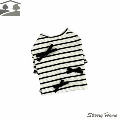 Pet Clothes Cute Pet Striped Short Sleeve Soft Thin Design Pet Skirt Breathable Pet Princess Dress Summer