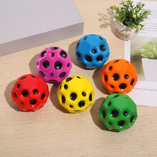 Bouncy Ball Bright Colors Anti-fall Portable High Elasticity Ball Early Educational Toys