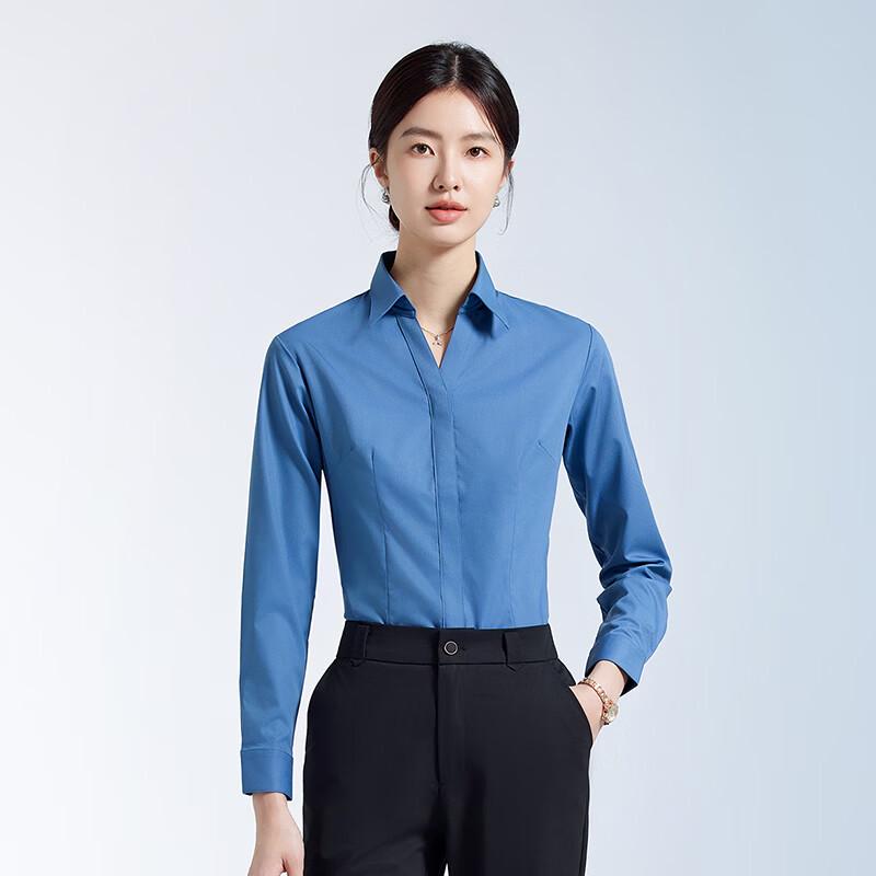 Women's V-Neck Bamboo Fiber Business Shirt