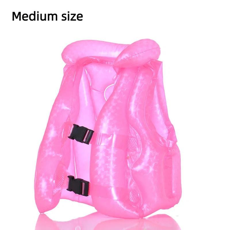 1Pcs Baby Swimming Equipment Children'S Fluorescent Inflatable Vest Life Jacket Thickened Swimming Clothes